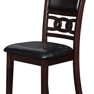 New Classic Furniture Gia Drop Leaf Dining Table with Two Chairs, 42", Ebony,EC-SOVKYDYFFO