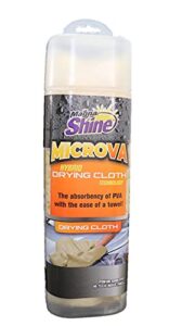 magna shine microva hybrid microfiber pva drying towel for car exterior/interior, multipurpose drying towel ideal for home use, boat, motorcycle more absorbent than natural chamois