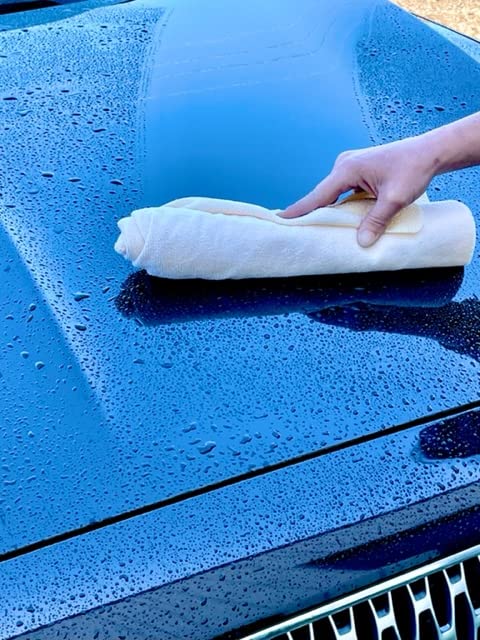 MAGNA SHINE MicroVA Hybrid Microfiber PVA Drying Towel for Car Exterior/Interior, Multipurpose Drying Towel Ideal for Home Use, Boat, Motorcycle More Absorbent Than Natural Chamois