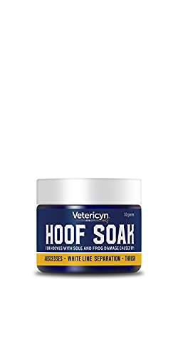 Vetericyn Hoof Soak. for Hooves with Sole and Frog Damage Caused by Abscesses, Whitel Line Separation, and Thrush. 30 Grams