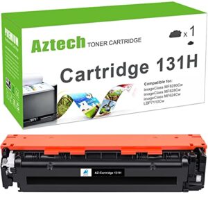 aztech compatible toner cartridge replacement for canon 131 131h crg131 crg-131 toner cartridge imageclass mf8280cw mf624cw mf628cw lbp7110cw printer ink (black, 1-pack)