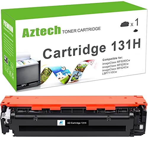 Aztech Compatible Toner Cartridge Replacement for Canon 131 131H CRG131 CRG-131 Toner Cartridge ImageClass MF8280Cw MF624Cw MF628Cw LBP7110Cw Printer Ink (Black, 1-Pack)