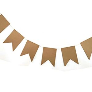 DIY Kraft Paper Flag Banner Hand-Painted DIY Party Decoration for a Birthday, Baby Shower Holidays, Camping, Wedding and Party 12pc