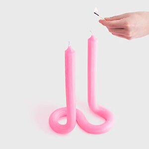 gessato twist candle, pink