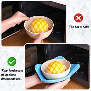 6 Pieces Bowl Cozy Multi Color Microwave Safe Bowl Holders Microwave Plate Holder Hot Bowl Holder to Protect Your Hands from Hot Dishes and Heating Soup