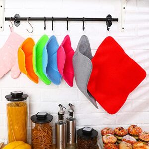 6 Pieces Bowl Cozy Multi Color Microwave Safe Bowl Holders Microwave Plate Holder Hot Bowl Holder to Protect Your Hands from Hot Dishes and Heating Soup