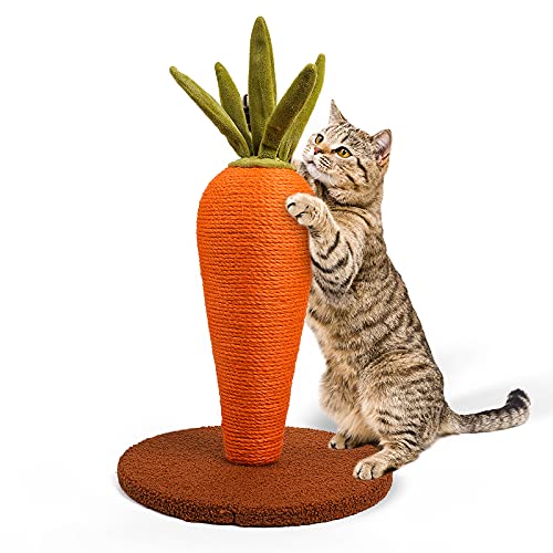 21” Tall Cat Scratching Post for Indoor Cats by YOUMI, Sisal Scratch Posts, Sisal Cat Post, Sisal Cat Scratcher for Large Cats and Kittens