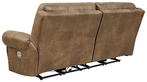 Signature Design by Ashley Grearview 2 Seat Power Reclining Sofa with Adjustable Headrest, Light Brown