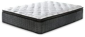 signature design by ashley ultra luxury et with memory foam mattress, queen, white