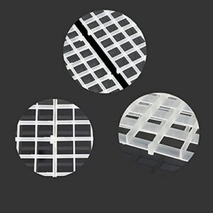 RLECS 2pcs 30cm x 15cm Plastic Grid Divider Tray Egg Crate Louvre Aquarium Fish Tank Bottom Isolation, White