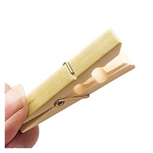 a+ttxh+l wooden clothes pegs natural bamboo clothes peg wooden socks bed sheet wind-proof pins clothespin craft clips household clothespins (color : 50pcs)