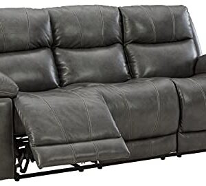 Signature Design by Ashley Edmar Power Reclining Sofa, Gray