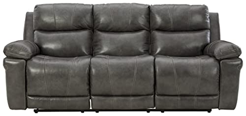 Signature Design by Ashley Edmar Power Reclining Sofa, Gray