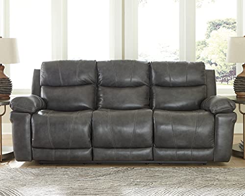 Signature Design by Ashley Edmar Power Reclining Sofa, Gray