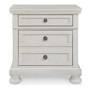 Signature Design by Ashley Robbinsdale 2 Drawer Night Stand, 29"W x 18"D x 30"H, White