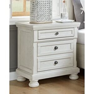 Signature Design by Ashley Robbinsdale 2 Drawer Night Stand, 29"W x 18"D x 30"H, White