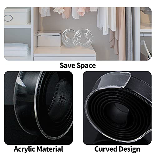 SUNSHNO 10 PCS Acrylic Belt Display Stand for Men and Women Belt, Rack Holder Closet Organizer Space Saver Case for Store Display or Home Use