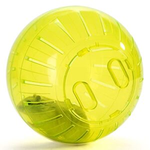 hamster ball, nobleza 5.5 inch clear hamster exercise ball with clip-in lid, durable plastic rat running ball for dwarf hamster, small pet rat to break boredom & increases activity, yellow