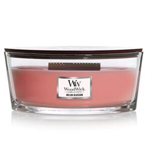 WoodWick Ellipse Scented Candle, Melon Blossom, 16oz | Up to 50 Hours Burn Time