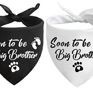 Soon to Be Big Brother Blue Dog Bandanas, Gender Revealing Dog Scarf Photo Prop, Pet Accessories for Dog Lovers, Pet Baby Announcement Scarf Accessories, Pack of 2