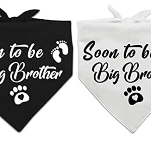 Soon to Be Big Brother Blue Dog Bandanas, Gender Revealing Dog Scarf Photo Prop, Pet Accessories for Dog Lovers, Pet Baby Announcement Scarf Accessories, Pack of 2