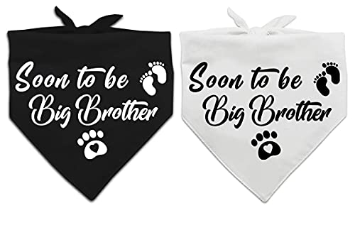 Soon to Be Big Brother Blue Dog Bandanas, Gender Revealing Dog Scarf Photo Prop, Pet Accessories for Dog Lovers, Pet Baby Announcement Scarf Accessories, Pack of 2