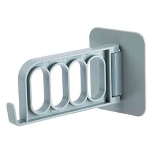 wall-mounted hanger hook, no hole punching no trace installation, foldable 4-hole hook rack, saving space, kitchen and bedroom door hook, hanging storage rack