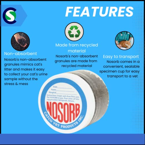 Creative Science Nosorb Non-Absorbent Cat Litter | 6 oz | Easily Collect Urine Samples from Cats