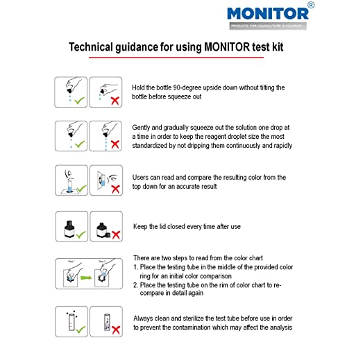 Monitor Calcium/Magnesium Low Salinity (0-5 PPT) Test KIT (120 Tests) - Monitor Aquarium and aquaculture Water Quality