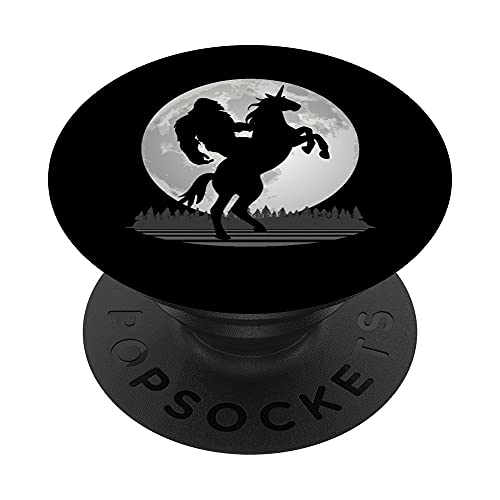 Sasquatch Rides - Bigfoot on a Unicorn Moon Forest Magic PopSockets Swappable PopGrip