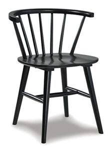 signature design by ashley otaska dining room side chair set of 2, black
