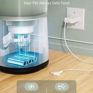 Automatic Cat Feeder, Arspic 4L Auto Cat Food Dispenser with Programmable Timer Feeder and Portion Control Automatic Pet Food Feeder for Small & Medium Cats Dogs with Desiccant Bag & Voice Recorder