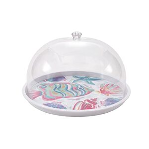 melamine tray with clear dome covered by (sealife)