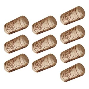 10pcs straight corks，7/8×1 3/4 inch healthy eco-friendly natural wine corks with patterns，use for wine corks ，bottle stoppers，diy projects