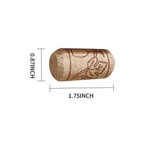 10PCS Straight Corks，7/8×1 3/4 Inch Healthy Eco-friendly Natural Wine Corks With Patterns，Use for Wine Corks ，Bottle Stoppers，DIY Projects