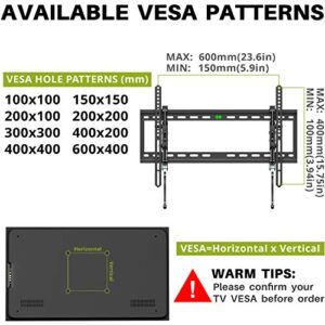 USX MOUNT Advanced Tilt TV Wall Mount for Most 42-90 inch TVs, Easy to Install Extension TV Mount Extending to 7 inch, Universal Wall Mount TV Bracket Up to 24'' Studs, VESA 600 x 400mm and 120lbs