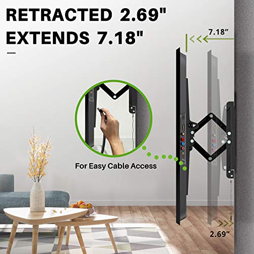 USX MOUNT Advanced Tilt TV Wall Mount for Most 42-90 inch TVs, Easy to Install Extension TV Mount Extending to 7 inch, Universal Wall Mount TV Bracket Up to 24'' Studs, VESA 600 x 400mm and 120lbs