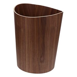 doitool bamboo waste basket wooden waste bin wastebasket rustic garbage container box for home office farmhouse living room bathroom rubbish litter can 30x23cm home wastebasket