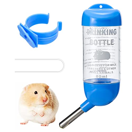 PStarDMoon Small Animals Water Bottle, Bunny Water Bottle, Hamster Water Bottle, Guinea Pig Water Bottle, Suitable for Rabbits Chinchilla Hamsters Guinea Pigs Gerbils Groundhog Squirrels (2.7 oz)