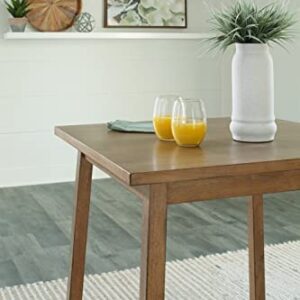 Signature Design by Ashley Shully Square DRM Counter Table, 32"W x 32"D x 36"H, Light Brown