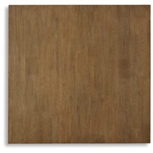 Signature Design by Ashley Shully Square DRM Counter Table, 32"W x 32"D x 36"H, Light Brown