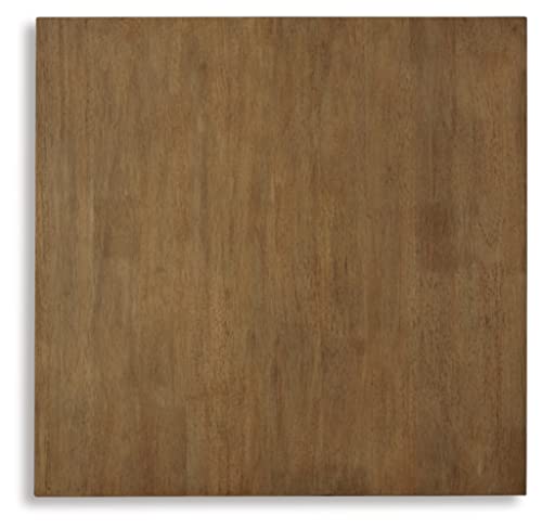 Signature Design by Ashley Shully Square DRM Counter Table, 32"W x 32"D x 36"H, Light Brown