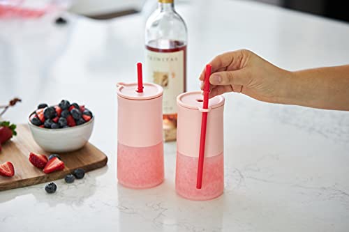 Rabbit Frozen Cocktail Silicone Tumbler, 2 Count (Pack of 1), Pink