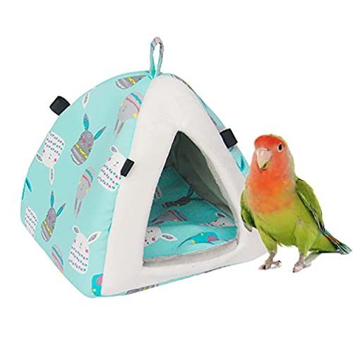 Keersi Warm Bird Nest Tent Hammock for Parrot Parakeet Cockatiel Conure Amazon Budgie Lovebird Finch Canary Hamster Gerbil Rat Chinchilla Squirrel Cage Toy