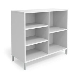 union & scale essentials 5 shelf 31" h laminate bookcase, white (un56978)