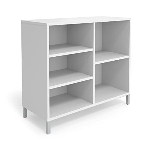 Union & Scale Essentials 5 Shelf 31" H Laminate Bookcase, White (Un56978)