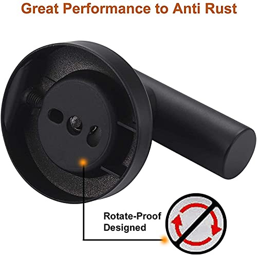 Matte Black Bathroom Hardware Set 3 Pieces SUS304 Stainless Steel Round Wall Mounted Set Including Toilet Paper Holder, Robe Towel Hooks,Bathroom Accessories Kit