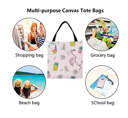 Yeshop Video Game Blue Personalized Canvas Tote Bags, Reusable Bags for Shopping,Travel,School Handbag Gift, 14.17 inch * 14.57 inch