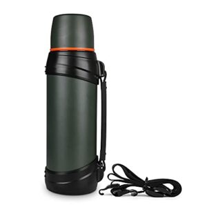 try & do stainless steel water bottle with cup 85oz vacuum flask double-wall vacuum insulated water jug for camping hiking travel