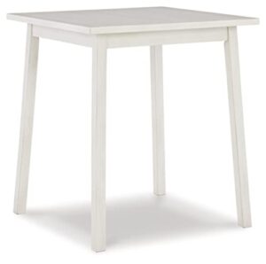 signature design by ashley stuven square drm counter table, 32"w x 32"d x 36"h, white